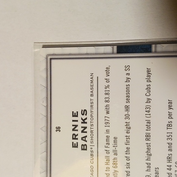 Ernie Banks Chicago Cubs 2021 Topps Tribute Baseball #eshopchicago ⚾️ - Picture 9 of 10